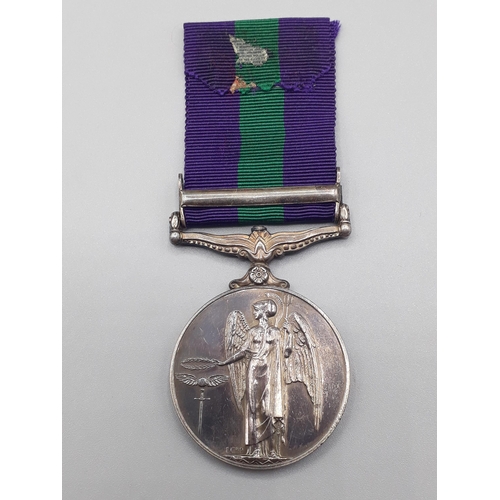 693 - General Service Medal with 'Cyprus' Clasp engraved to 73794500 Sgt. S. Jordan, RAMC