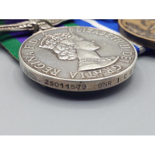 695 - Two; Campaign Service Medal with 'Northern Ireland' Clasp and NATO Medal with 'Former Yugoslavia' Cl... 