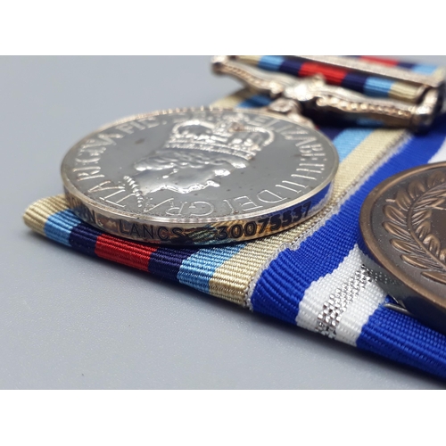 696 - Two; Operational Service Medal with 'Afghanistan' Clasp and NATO Medal with 'ISAF' Clasp engraved to... 