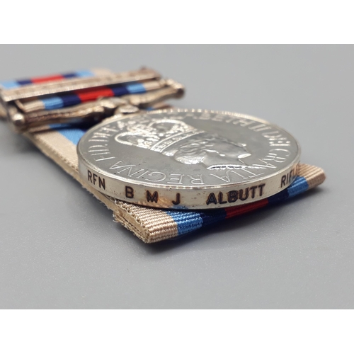 697 - Operational Service Medal with 'Afghanistan' Clasp engraved to 30030854 Rifleman B.M.J. Albutt, Rifl... 