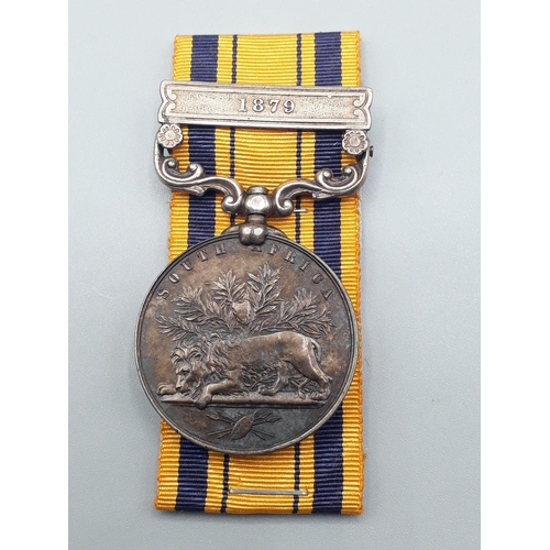 702 - South Africa Medal with 1879 Clasp engraved to 2289 Lance Corporal G. Tomalin, 91st Foot, Princess L... 