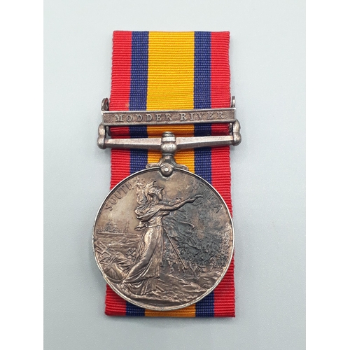 708 - Queen's South Africa Medal with 'Modder River' Clasp engraved to 6568 Pte. J. Mackie, Argyll & Suthe... 