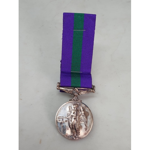 730 - General Service Medal with 'Near East' and 'Cyprus' Clasps engraved to 23232010 Pte. J. Johnstone, A... 