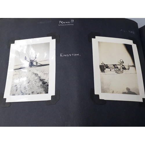 739 - A WWII Photograph Album of John W. Hayter containing 157 photos of Royal Navy Fleet Air Arm interest... 