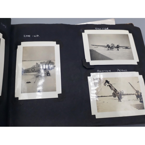 739 - A WWII Photograph Album of John W. Hayter containing 157 photos of Royal Navy Fleet Air Arm interest... 