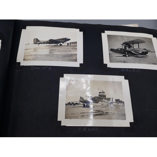 739 - A WWII Photograph Album of John W. Hayter containing 157 photos of Royal Navy Fleet Air Arm interest... 