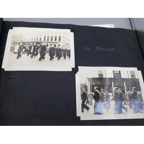 739 - A WWII Photograph Album of John W. Hayter containing 157 photos of Royal Navy Fleet Air Arm interest... 