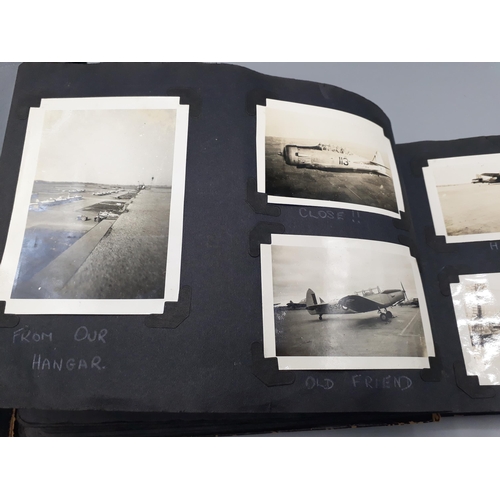 739 - A WWII Photograph Album of John W. Hayter containing 157 photos of Royal Navy Fleet Air Arm interest... 