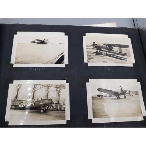 739 - A WWII Photograph Album of John W. Hayter containing 157 photos of Royal Navy Fleet Air Arm interest... 