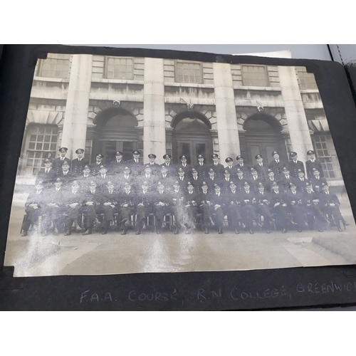 739 - A WWII Photograph Album of John W. Hayter containing 157 photos of Royal Navy Fleet Air Arm interest... 