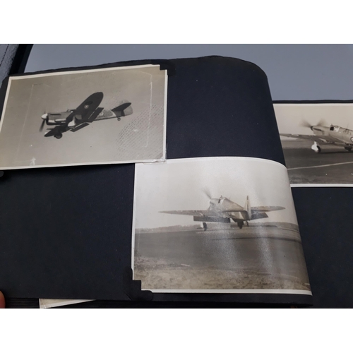 739 - A WWII Photograph Album of John W. Hayter containing 157 photos of Royal Navy Fleet Air Arm interest... 