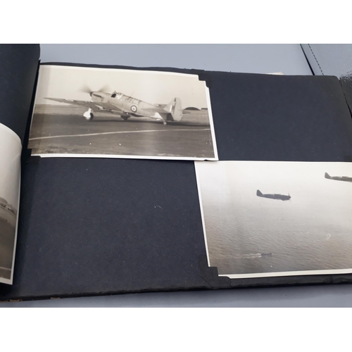 739 - A WWII Photograph Album of John W. Hayter containing 157 photos of Royal Navy Fleet Air Arm interest... 