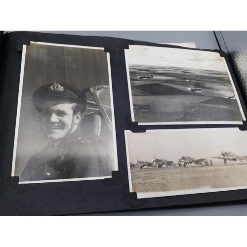 739 - A WWII Photograph Album of John W. Hayter containing 157 photos of Royal Navy Fleet Air Arm interest... 