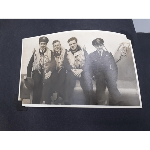 739 - A WWII Photograph Album of John W. Hayter containing 157 photos of Royal Navy Fleet Air Arm interest... 