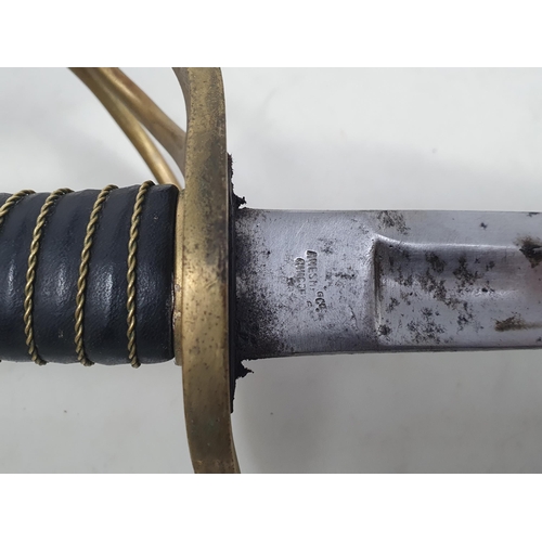 741 - An American Civil War 1860 Pattern style Cavalry Sabre stamped 'Ames, Chicopee, Massachusetts' in st... 