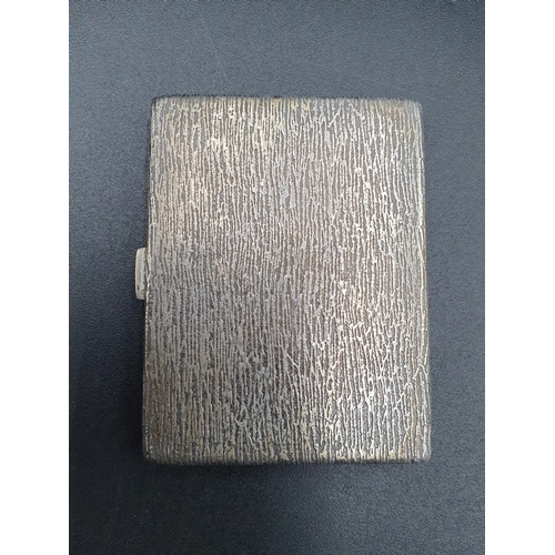 102 - A Continental silver rectangular Powder Compact with textured finish, marked 925