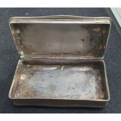 63 - A French silver Snuff Box with engine turned decoration and vacant cartouche