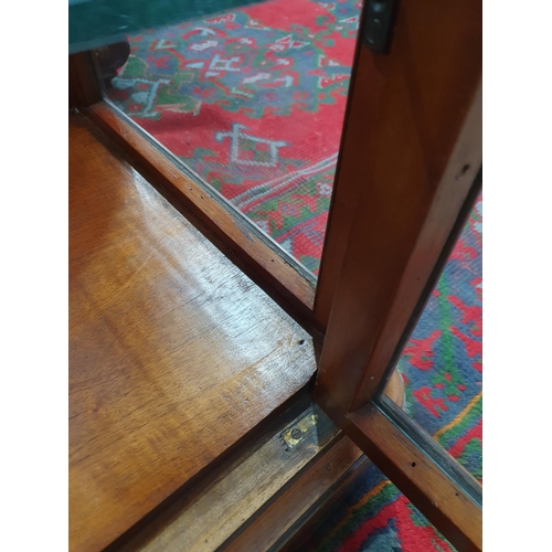 525 - A good quality late Victorian burr walnut Display Cabinet with moulded top above a single glazed doo... 