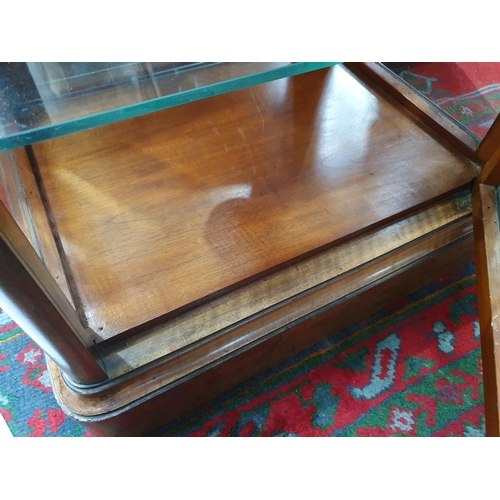 525 - A good quality late Victorian burr walnut Display Cabinet with moulded top above a single glazed doo... 