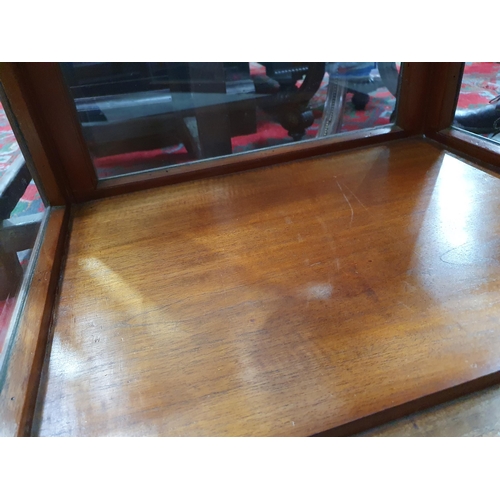 525 - A good quality late Victorian burr walnut Display Cabinet with moulded top above a single glazed doo... 