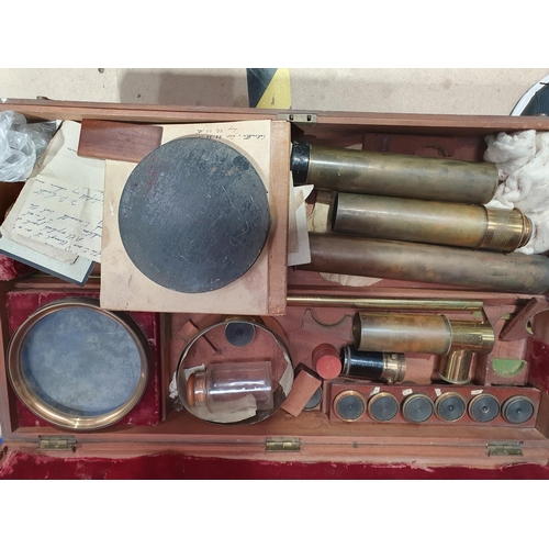 532 - A brass astronomical Telescope by 'T. Cooke and Sons York' in fitted storage case (telescope measure... 