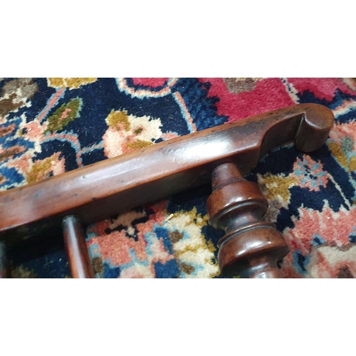 541 - A 19th Century large yew Windsor Elbow Chair with pierced splat back & crinoline stretcher.