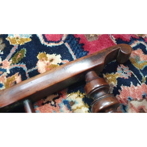 541 - A 19th Century large yew Windsor Elbow Chair with pierced splat back & crinoline stretcher.