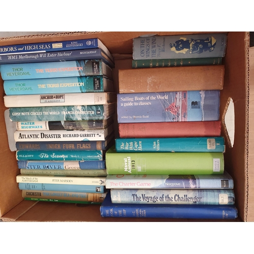 1 - Four boxes; Maritime, Whaling, Exploration, Exploration, History, Antiques, etc.