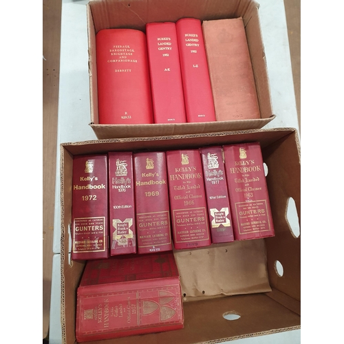 10 - Two boxes; Kelly's Handbooks and Burke's Landed Gentry