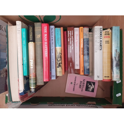 103 - Three boxes of Books; Shooting, Wentworth-Day, Military, etc.