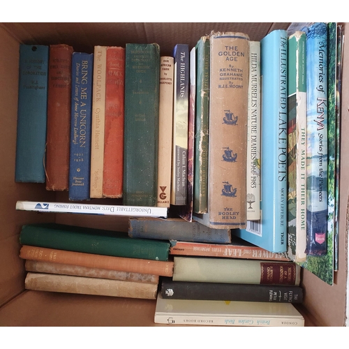 110 - Six boxes of Books; Ward Lock Guides, Naval, Aviation & Military Obituaries, History, etc.