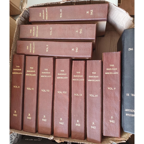 114 - Nine boxes of Books; Hakluyt's Voyages, History of the British Army, 'The Harlean Miscellany', etc.