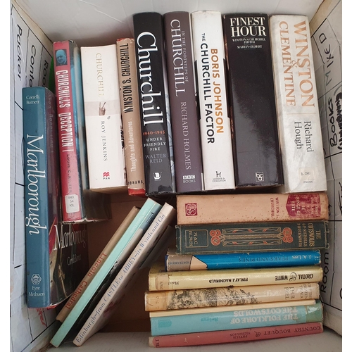 116 - Five boxes of Books; Military History, Churchill, Rural interest, etc.