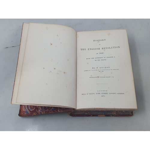 122 - GUIZOT, F, 'History of the English Revolution of 1640', printed by Bell & Daldy 1870; LAING, Samuel,... 