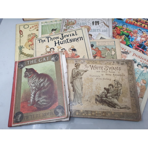 125 - A collection of antique Children's Books including 'Old Mother Goose's Rhymes & Tales', 'A Natural H... 