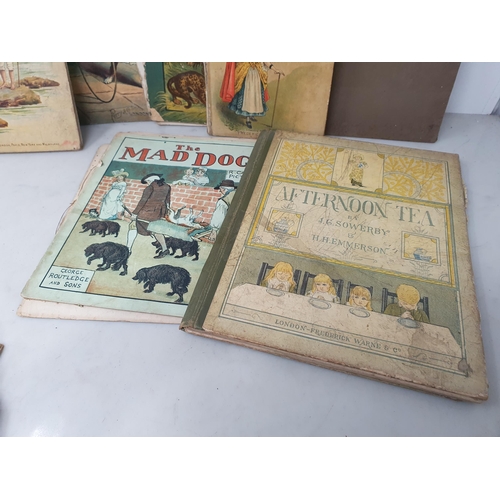 125 - A collection of antique Children's Books including 'Old Mother Goose's Rhymes & Tales', 'A Natural H... 