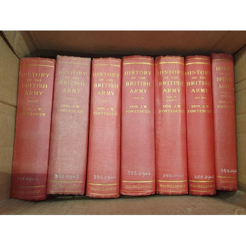 13 - Fortescue, J.W., The Honourable.; The History of the British Army, 10 Vols., Macmillan and Co Limite... 