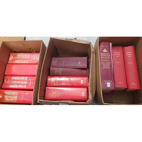 14 - Three boxes; Debretts and Burke's Peerage