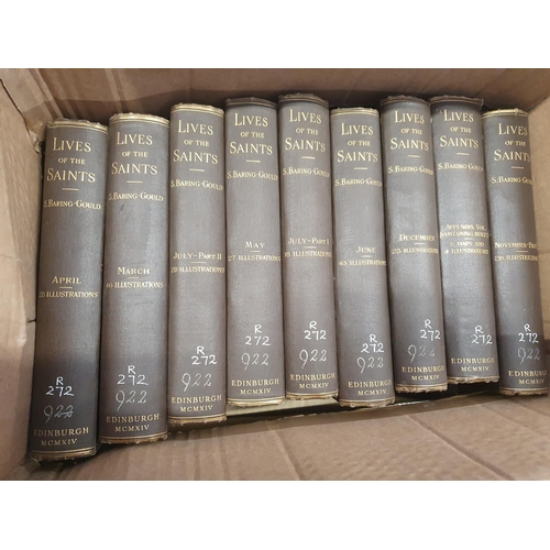 15 - Baring-Gould, Rev. S.; The Lives of the Saints, 16 Vols., John Grant, Edinburgh, 1914