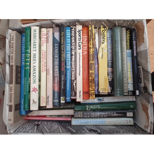 2 - Four boxes; Natural History, India, Sports Cars, Trams, Highlands, Novels, etc.