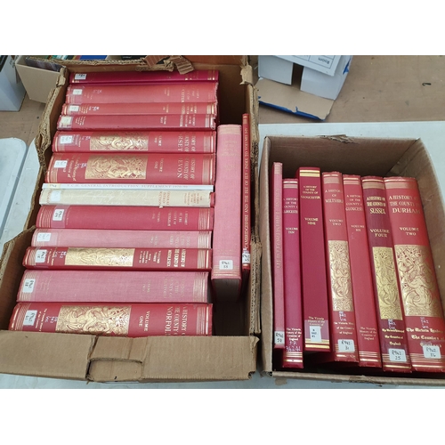 20 - Two boxes of The Victoria History of the Counties including Gloucester, Dorset, Devon, Hertford, Nor... 