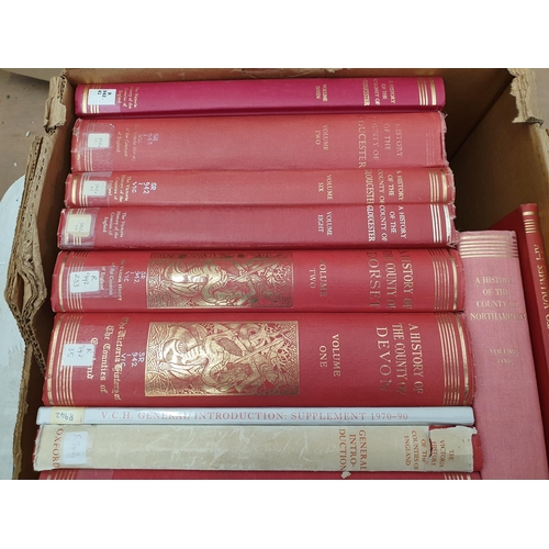 20 - Two boxes of The Victoria History of the Counties including Gloucester, Dorset, Devon, Hertford, Nor... 