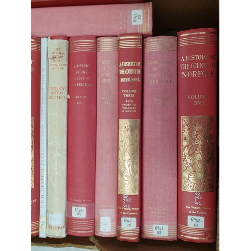 20 - Two boxes of The Victoria History of the Counties including Gloucester, Dorset, Devon, Hertford, Nor... 