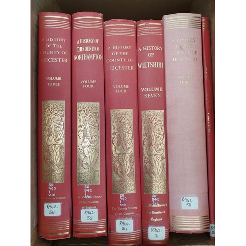 21 - Three boxes of The Victoria History of the Counties of England including Leicester, Northampton, War... 