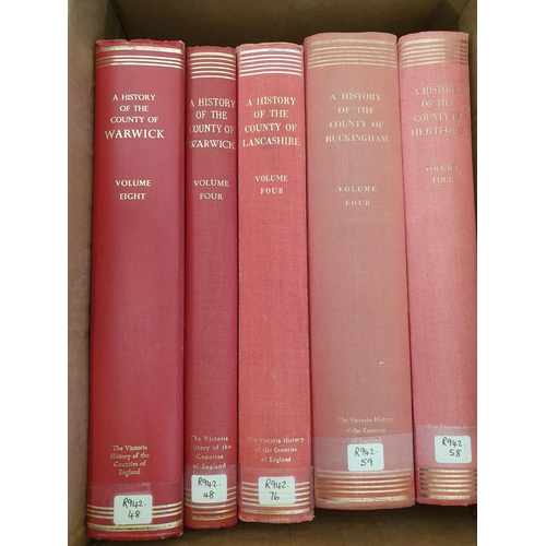 21 - Three boxes of The Victoria History of the Counties of England including Leicester, Northampton, War... 