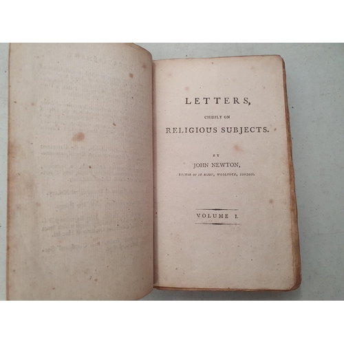 37 - NEWTON, John; Letters and Sermons including Cardiphonia and the Messiah, a Review of Ecclesastical H... 