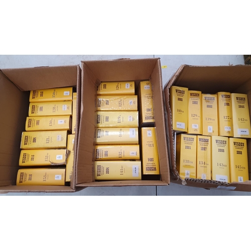 42 - Three boxes of Wisden Cricketer' Almanacs