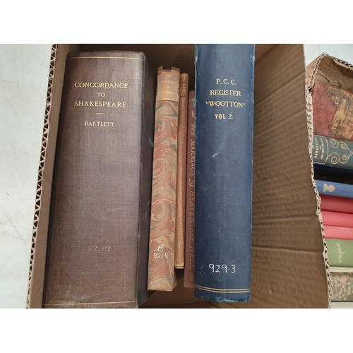 43 - Three boxes of Books; Topography, 'Miscellanea Genealogica et Heraldica',  ROSCOE, Thomas; 'South Wa... 