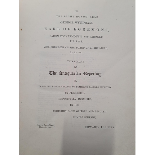 6 - Grose, Francis., Astle, Thomas,; The Antiquarian Repertory, four volumes, published Edward Jeffery, ... 