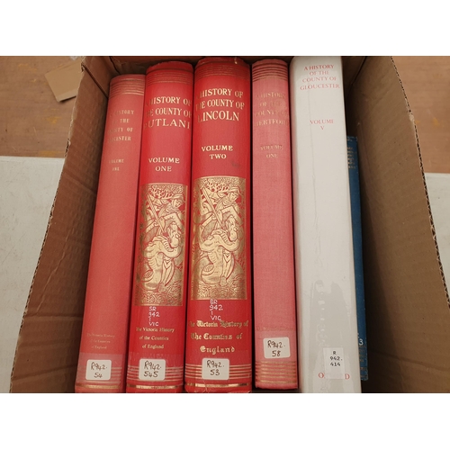 65 - Two boxes; The Victoria History of the Counties of England, Royal Commission on Historical Monuments... 